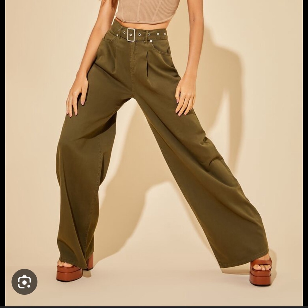 Forever 21 Khaki Flare Pants